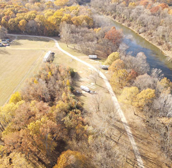 aerial view of area 3 in autumn